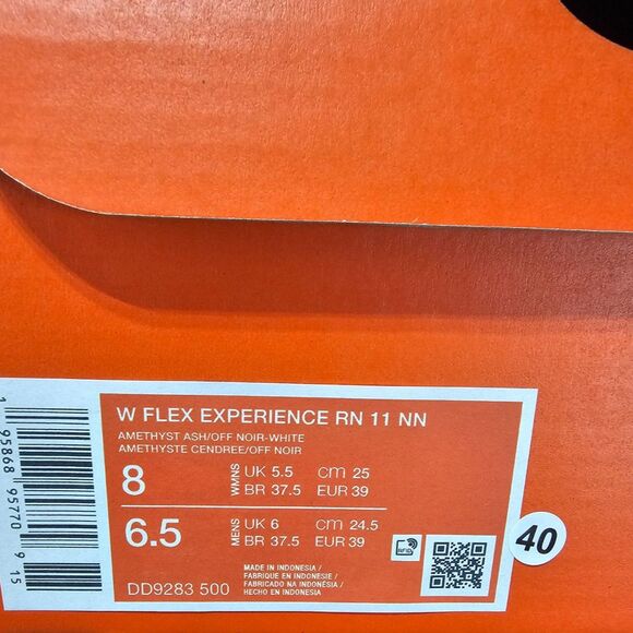 Nike Flex Experience Running Shoes Women's Size 8 Men's 6.5 Amethyst Ash - Picture 10 of 11